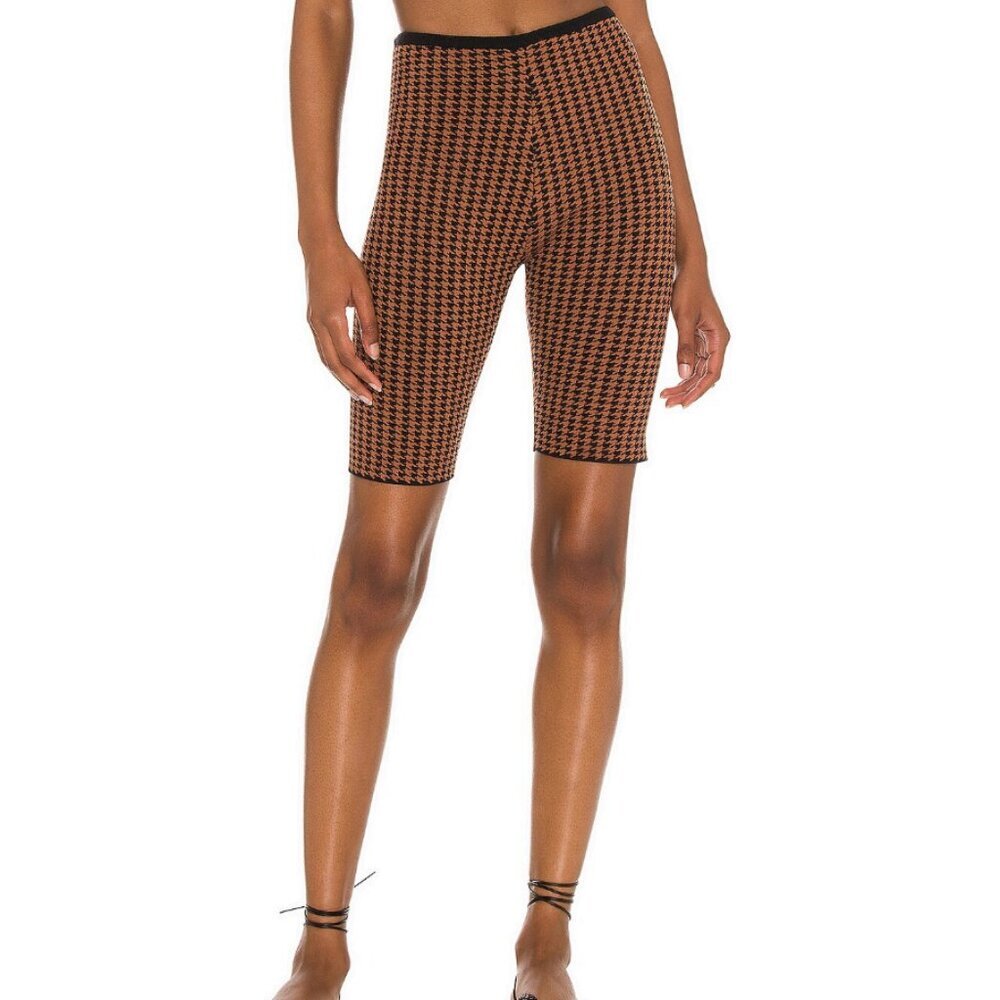 Tropic of C Rumba Short in Brown Houndstooth NWT Size Small